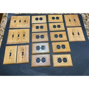 Wood Wall Plate Covers – Mixed Lot  Light Switch & Duplex Outlet Covers